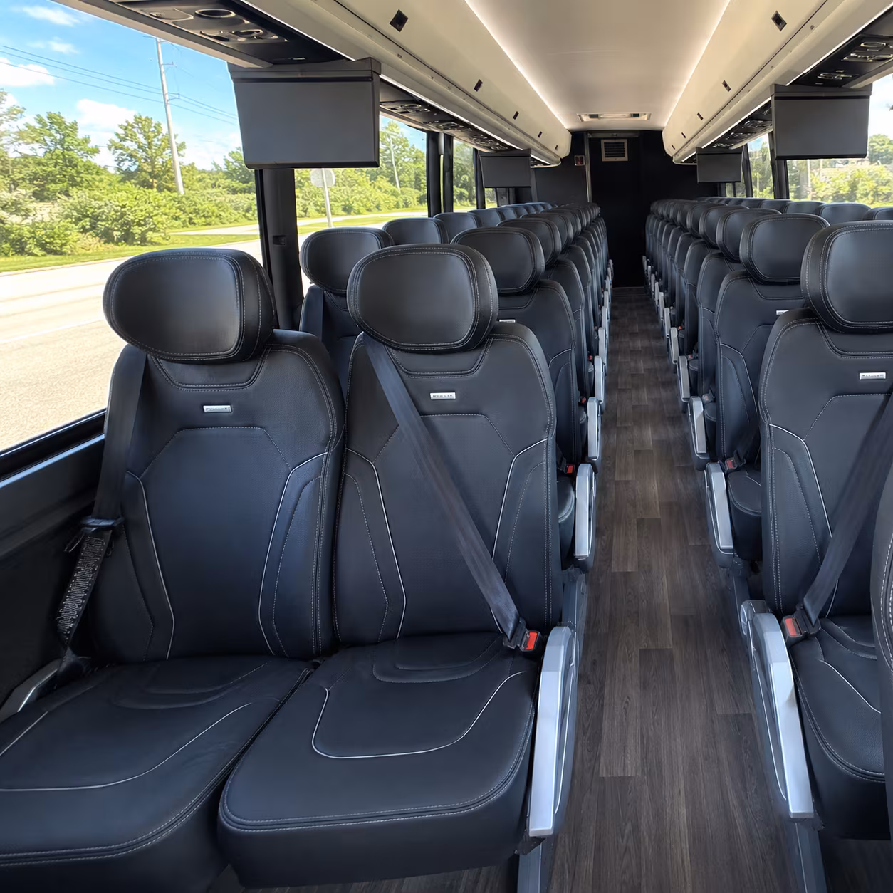baltimore charter bus rental interior