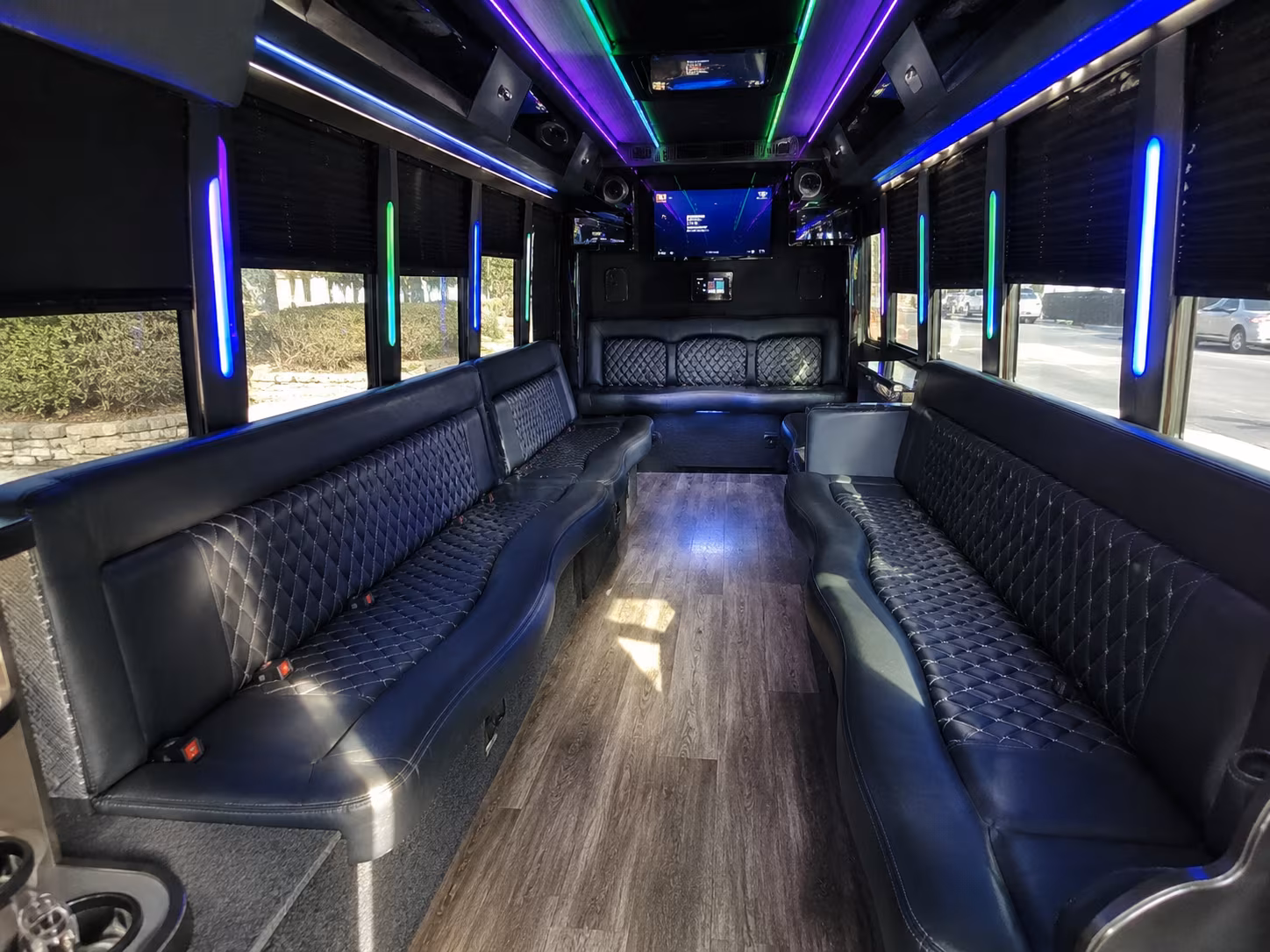 egg harbor 15 passenger party bus interior