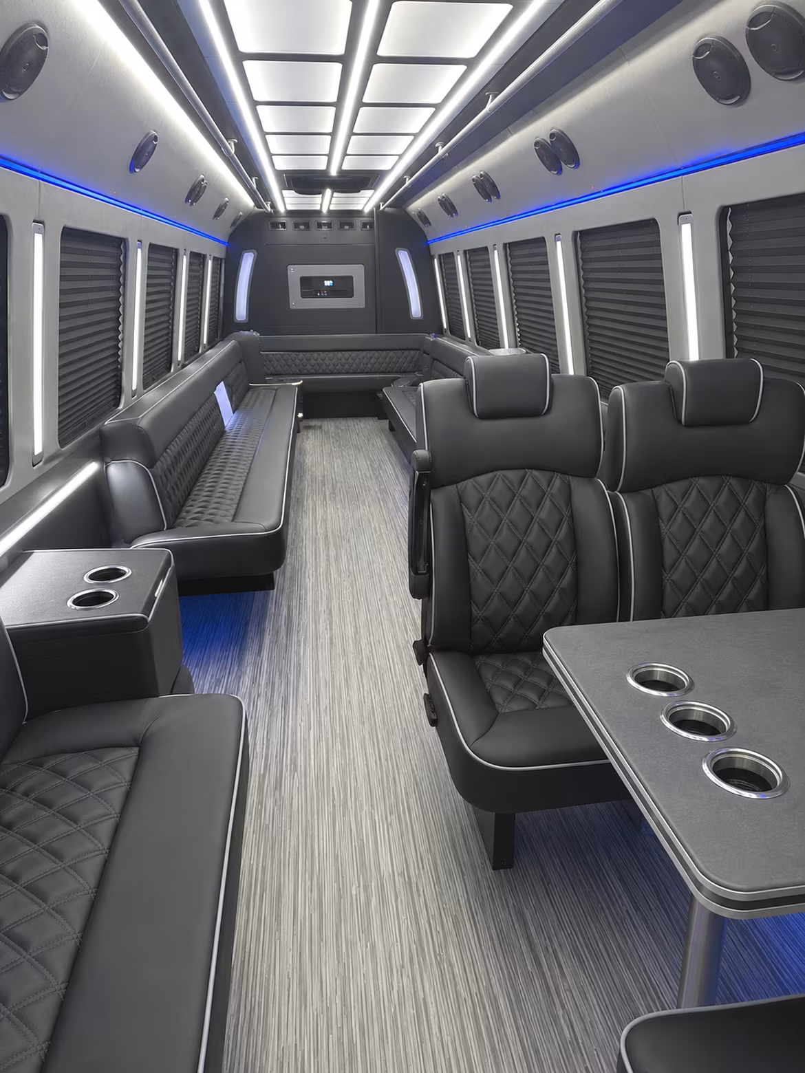 egg harbor 25 passenger party bus inside