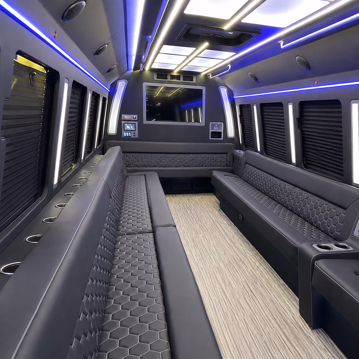 egg harbor 40 passenger party bus inside