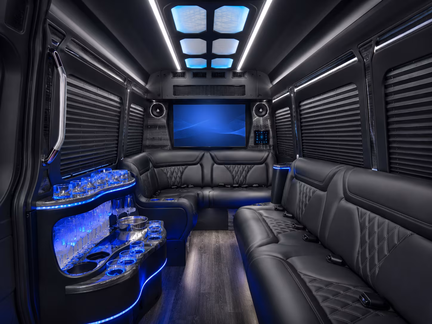 egg harbor 40 passenger party bus interior