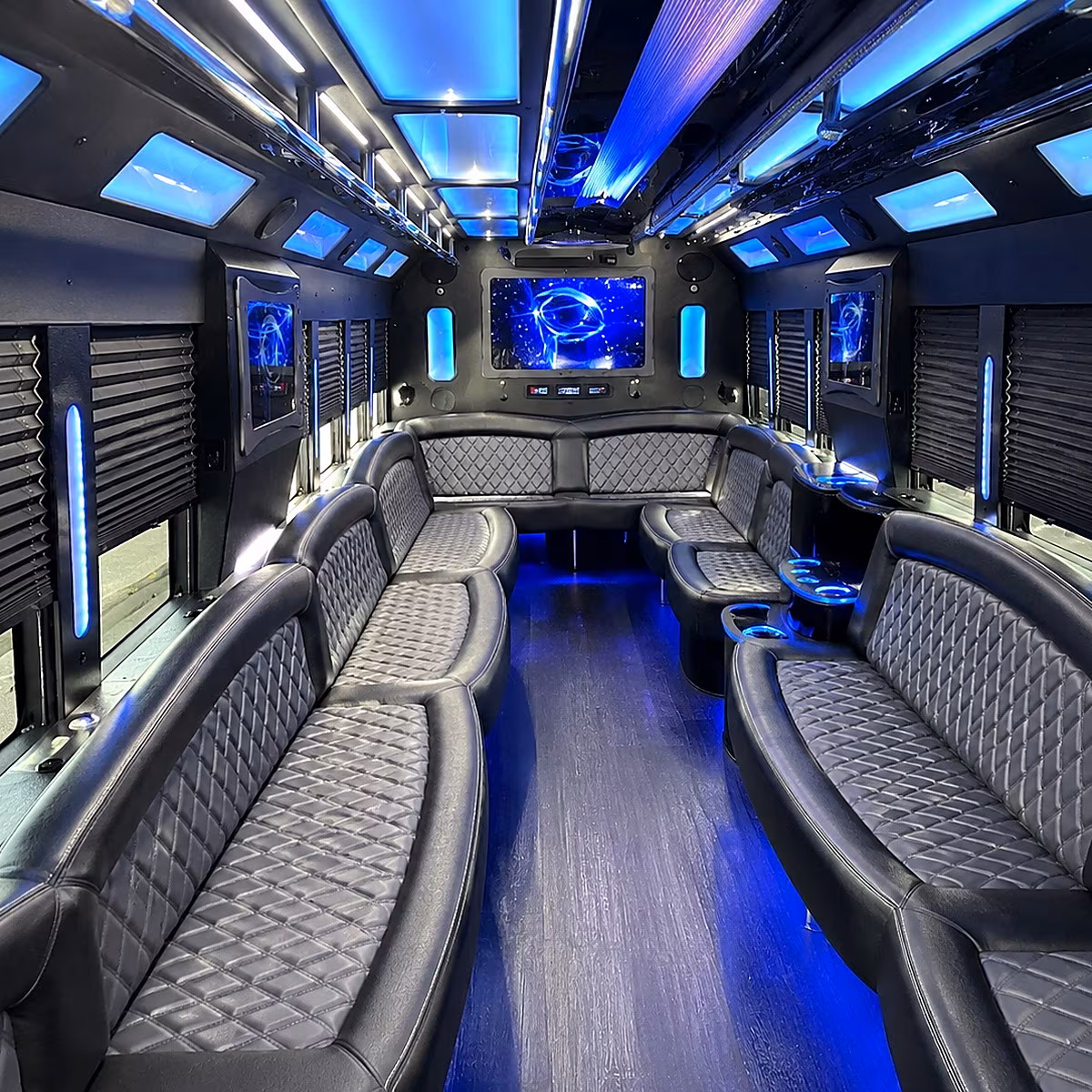 egg harbor 50 passenger party bus interior