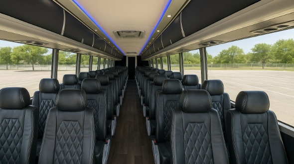 Interior of Charter Bus Company Egg Harbor's 56 Passenger Charter Bus in Egg Harbor